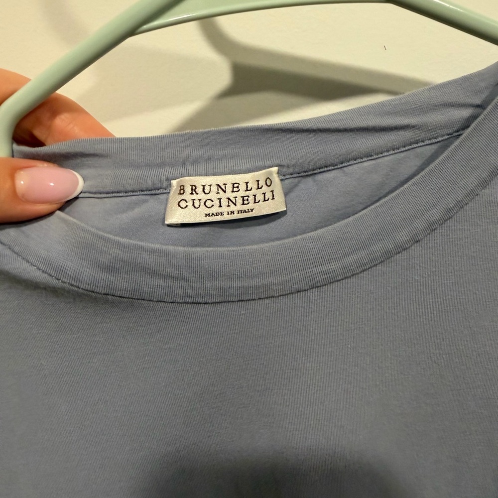 Brunello Cucinelli Light Gray Tee